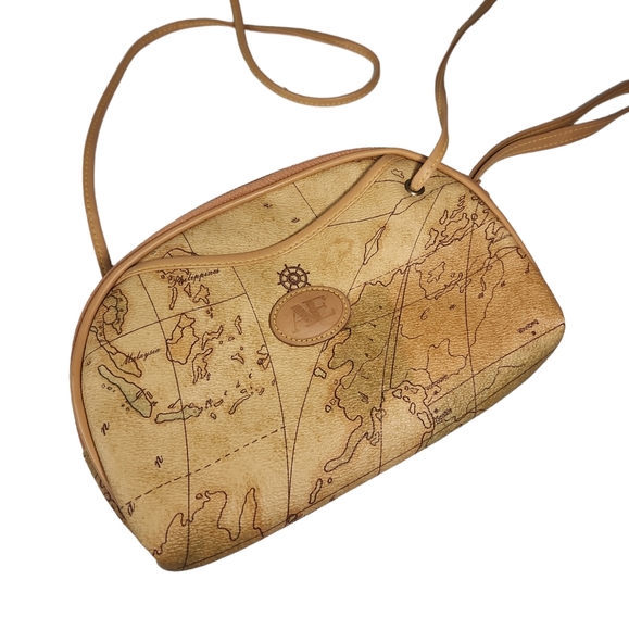 Vintage Handbags - Allan Edward Old World Map Purse